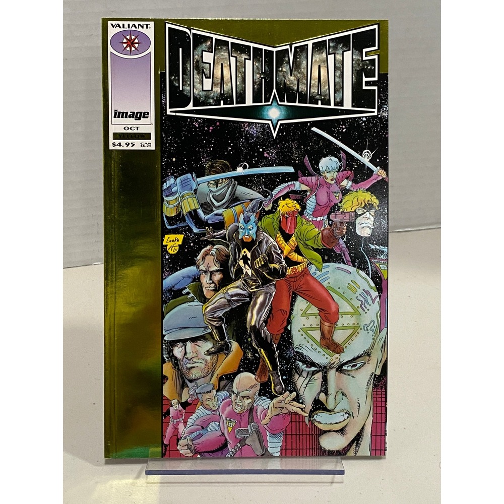 Valiant Image Deathmate Yellow Comic Book Crossover Gold Foil Oct 1993
